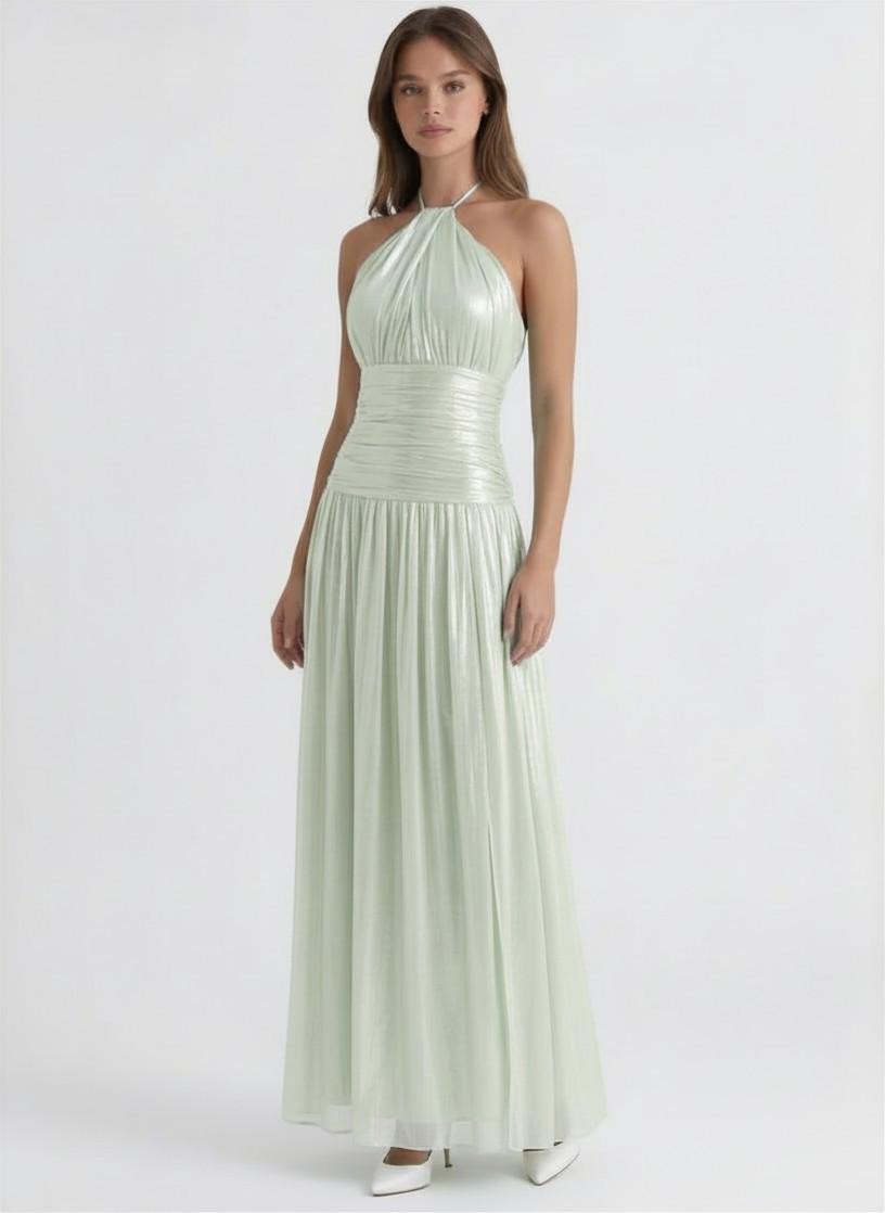 heather halter dress Neck Open Back Maxi SERPENTE MINI CARAWAY