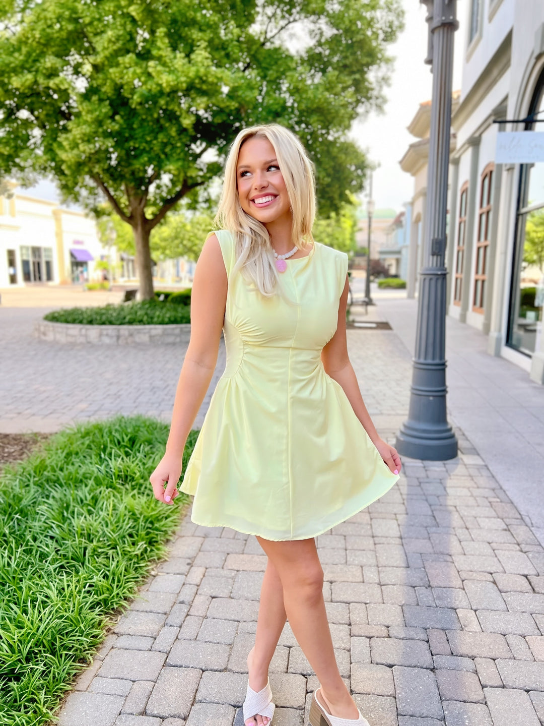lemon drop waist dress THE LEMON DROP MIDI DRESS