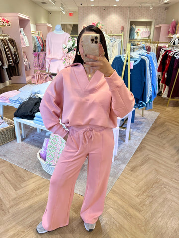 Scuba Collared Set - Blush