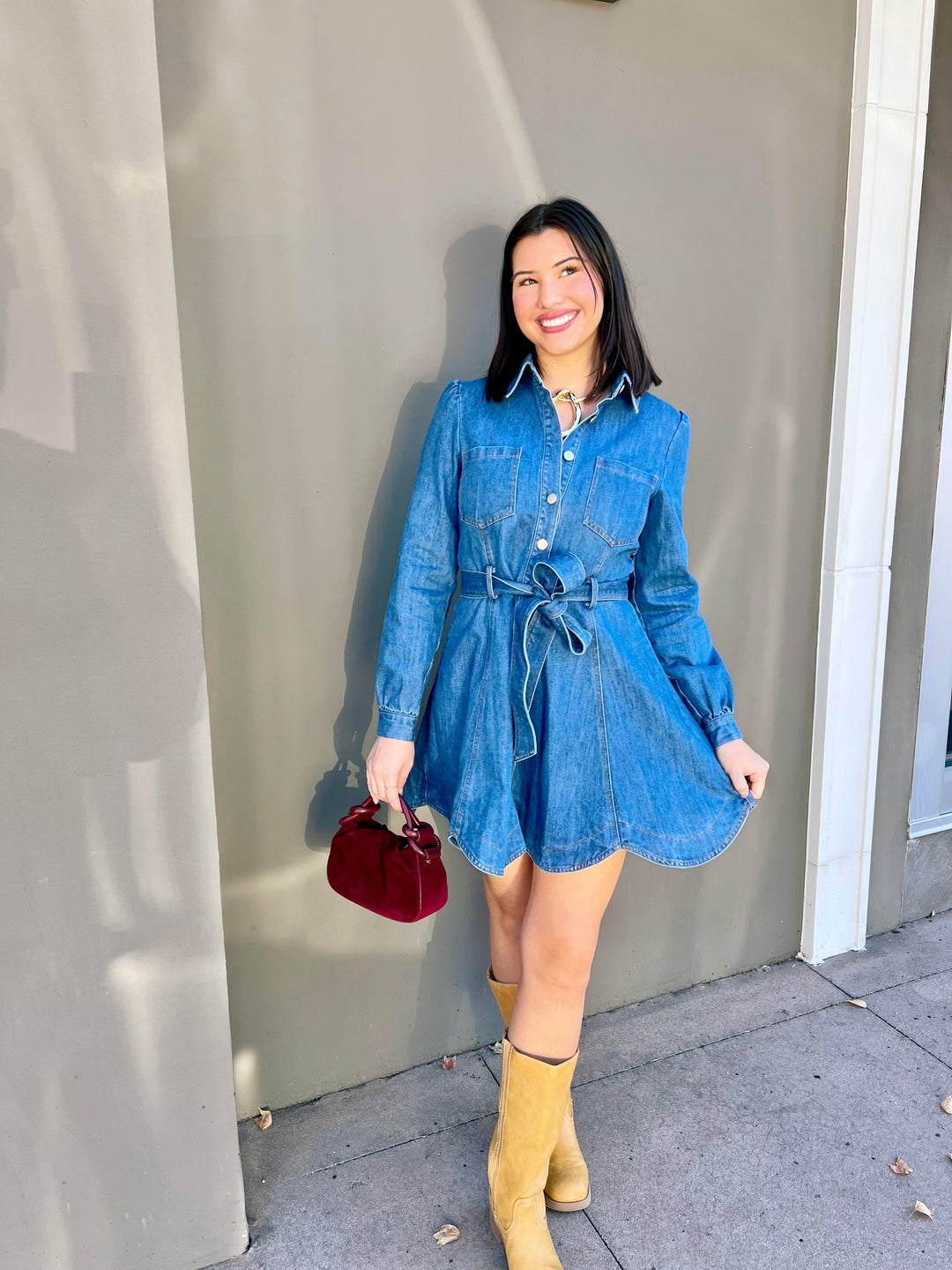 denim dress style size 23 Denim Dress Outfits to Style the Staple All Year Round